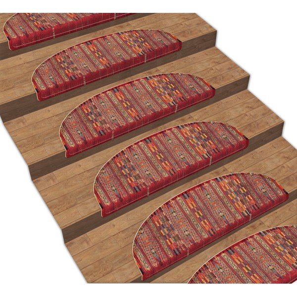 Gradini rossi in set da 16 pezzi 65x20 cm Anatolia - Vitaus-image-1