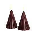Decorazione natalizia luminosa burgundi 2 pz ø 6 cm Laura – Sirius