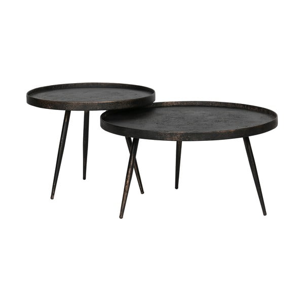 Tavolino da salotto rotondo nero ø 58 cm Bounds – WOOOD-image-3