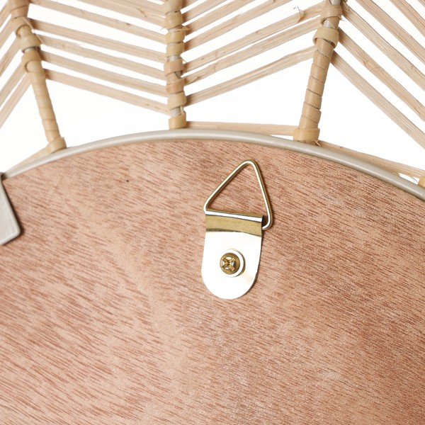 Specchio da parete con cornice in rattan ø 55 cm - Casa Selección-image-1