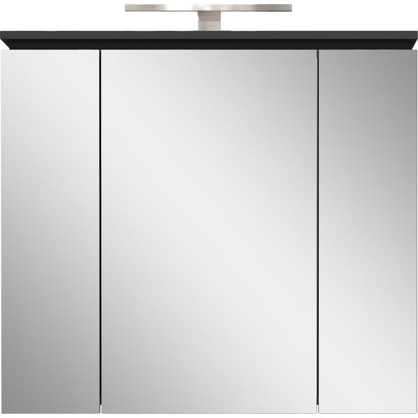 Mobile bagno antracite con specchio e illuminazione 76x74 cm Modesto - Germania