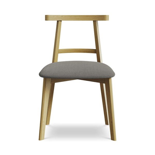 Sedia da pranzo grigia in legno massiccio Ohelo – Makamii-image-1