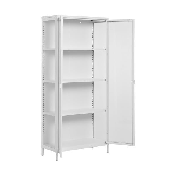 Vetrina in metallo bianco 80x175 cm Brisbane - House Nordic-image-1