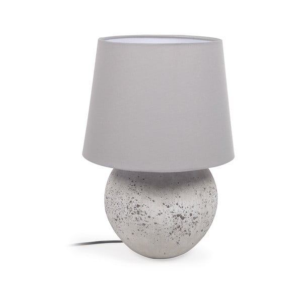 Lampada da tavolo grigia con paralume in tessuto (altezza 43 cm) Marcela - Kave Home