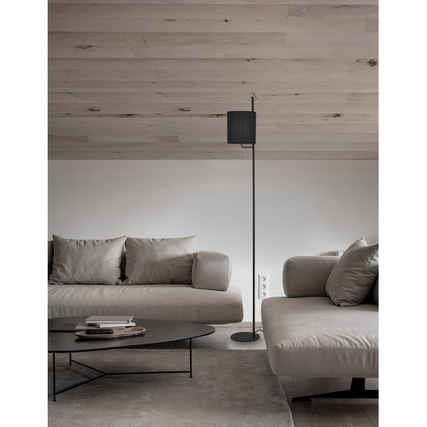Lampada da terra nera in metallo (altezza totale 176 cm) Yama – Nova Luce-image-1