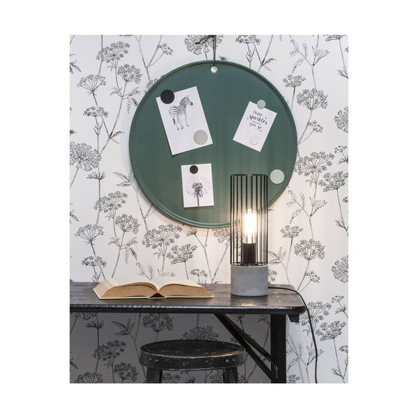 Lampada da tavolo nera con base in cemento Memphis - Citylights-image-3