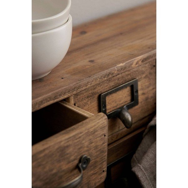 Credenza colore naturale chiaro in pino massiccio da appendere 67x25x14 cm Klas – Ellos Home-image-1
