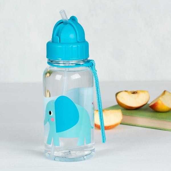 Bottiglia per bambini blu/turchese in tritolo 500 ml Elvis the Elephant – Rex London-image-1
