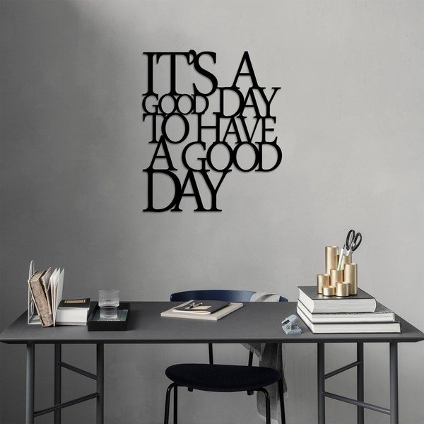 Decorazione da parete nera Buona giornata - Wallity-image-1