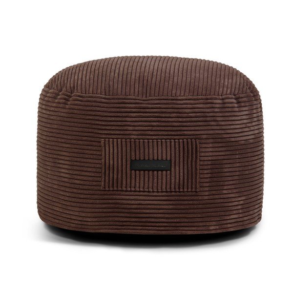 Poggiapiedi marrone scuro con rivestimento in velluto a coste Om 60 – SLOWDOWN