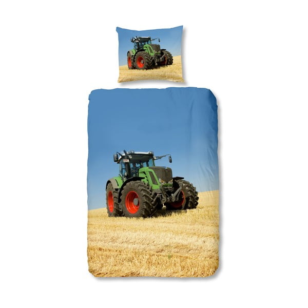 Biancheria da letto in cotone per bambini Tractor, 140 x 200 cm - Good Morning
