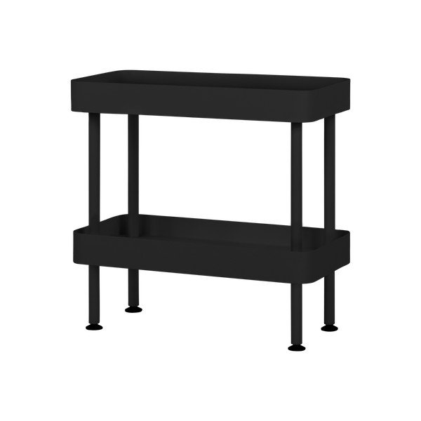 Carrello portaoggetti nero in metallo 60x62x30 cm Nolle – noo.ma-image-2