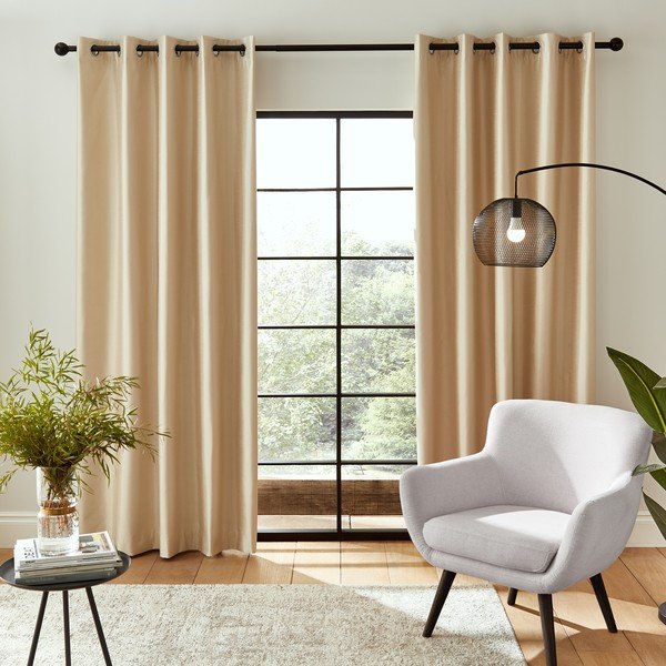 Tende oscuranti in set da 2 in oro 168x229 cm - Catherine Lansfield-image-1