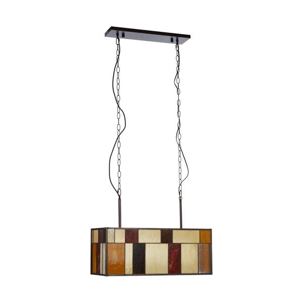 Lampadario in metallo con paralume in vetro Waldorf – Premier Housewares