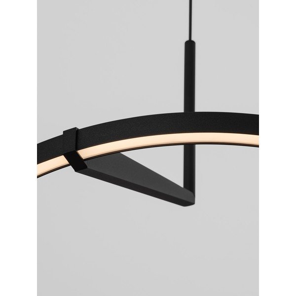 Lampadario LED nero opaco in alluminio con intensità regolabile ø 60 cm Tilia – Nova Luce-image-2
