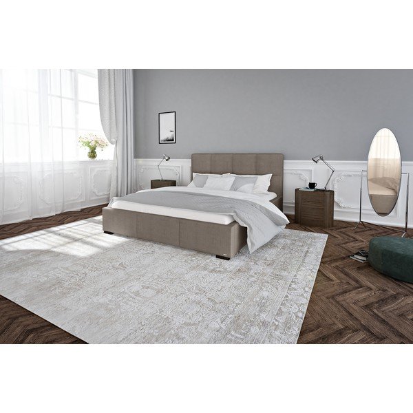 Letto matrimoniale grigio e marrone con griglia e contenitore , 140 x 200 cm Fascination - Guy Laroche Home-image-4
