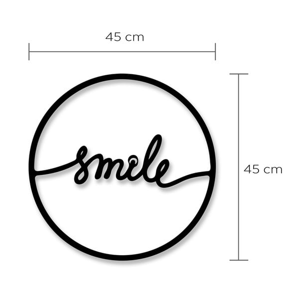 Decorazione da parete in metallo , ⌀ 40 cm Smile - Homitis-image-1