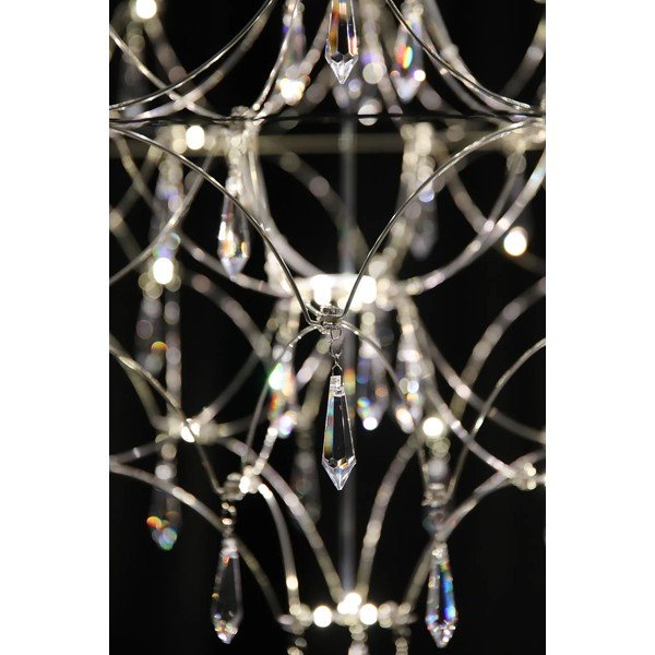 Lampadario LED argentato ø 80 cm Efesos – Markslöjd-image-2