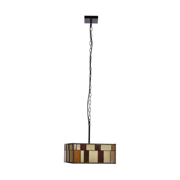 Lampadario in metallo con paralume in vetro Waldorf – Premier Housewares-image-4
