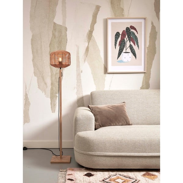 Lampada da terra con paralume in rattan di colore naturale (altezza 130 cm) Tanami - Good&Mojo-image-3