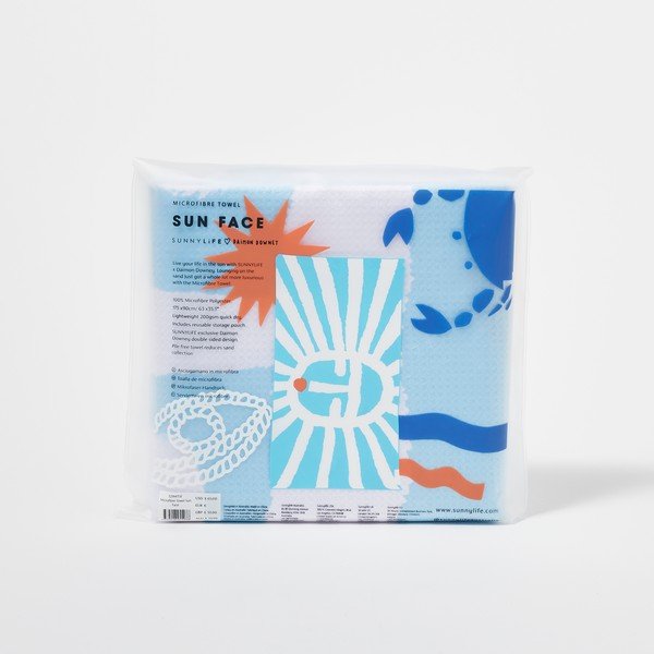 Telo mare blu , 175 x 90 cm Sun Face - Sunnylife-image-4