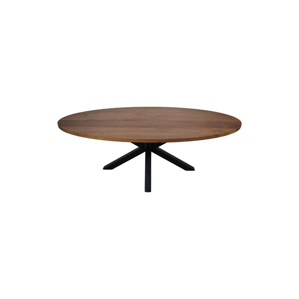Piano del tavolo da pranzo ovale in legno di mango non trattato collezione HMS, 240 x 100 cm - HSM collection