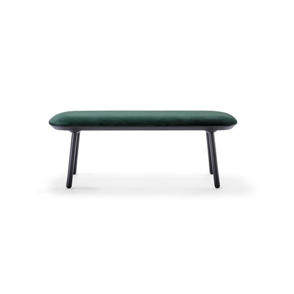 Panchina in velluto verde e nero, 140 cm Naïve - EMKO