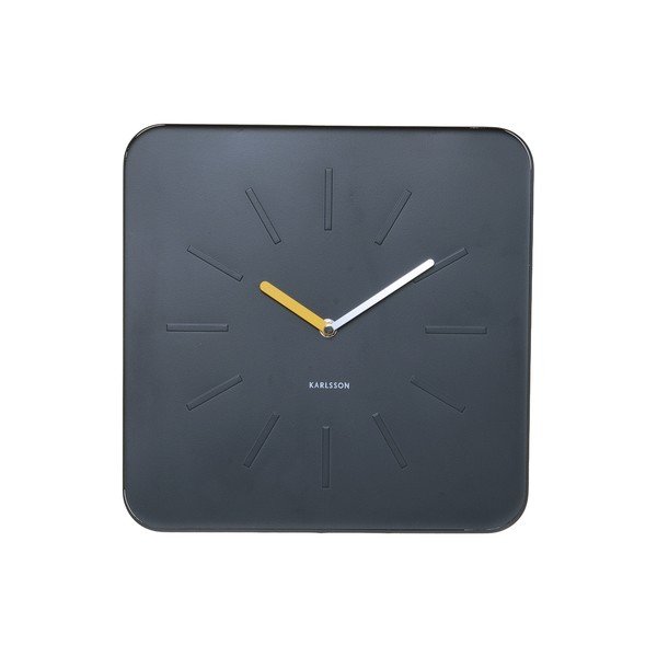 Nástěnné hodiny Cube Dark Grey