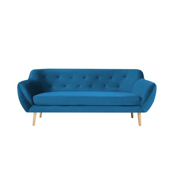 Divano blu a tre posti Amelie - Mazzini Sofas