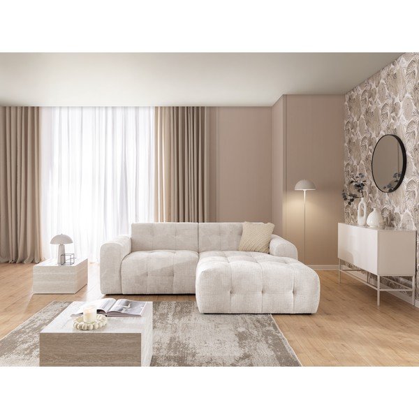 Divano angolare color crema (con penisola a destra/con chaise lounge) Melva – Ropez-image-3