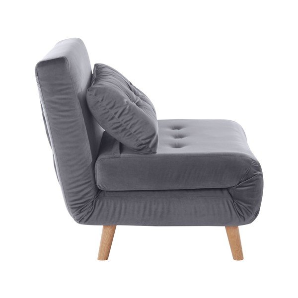 Poltrona in velluto grigio Magalli - Støraa-image-3