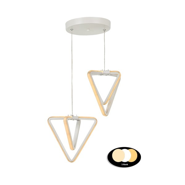 Lampadario LED bianco in metallo ø 20 cm Baris – Squid Lighting-image-2