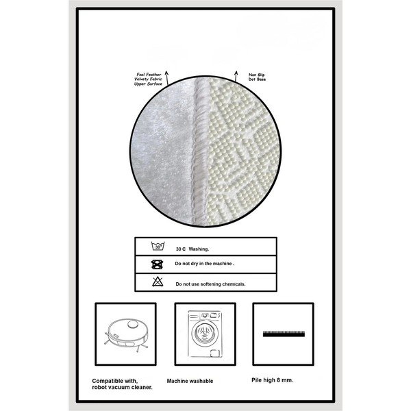 Tappetino per il bagno nero/color crema 60x100 cm Morpho – Foutastic-image-4