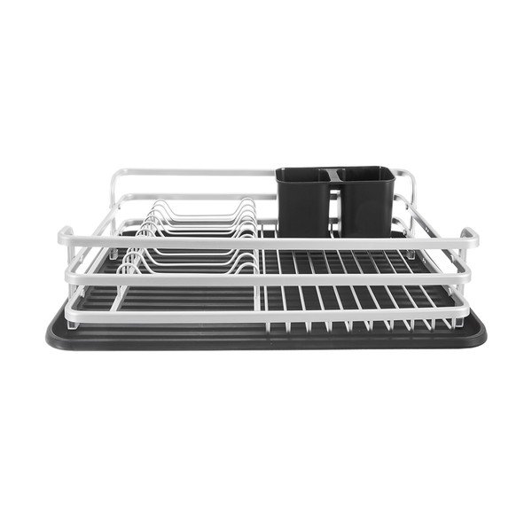 Scolapiatti bianco e nero in metallo 43x32 cm Deluxe – Orion