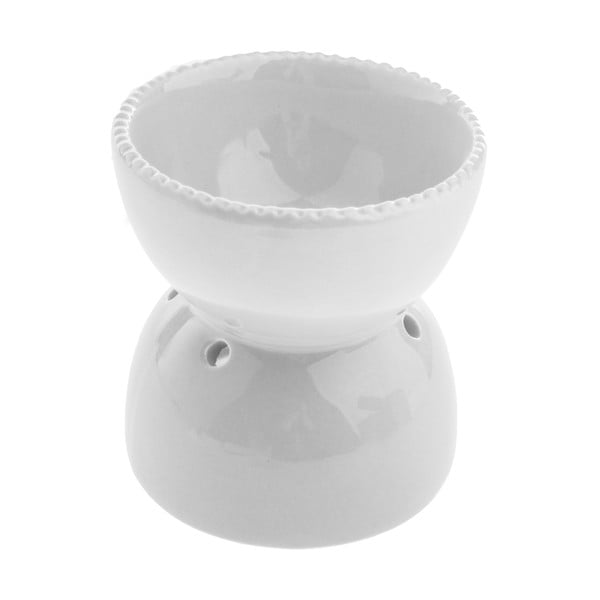 Lampada per aromaterapia in ceramica bianca, altezza 11,5 cm - Dakls