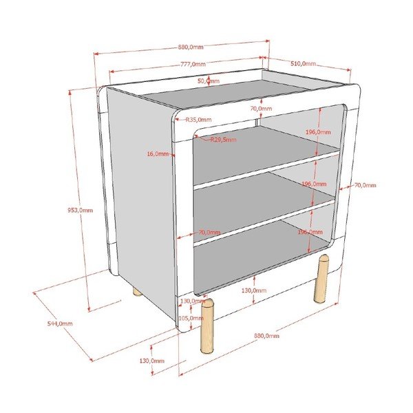 Cassettiera per bambini bianca con fasciatoio 88x95x57 cm Smile – Vipack-image-2
