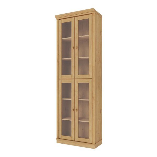 Vetrina colore naturale chiaro in pino massiccio 74x223x37 cm Anita – Støraa-image-3