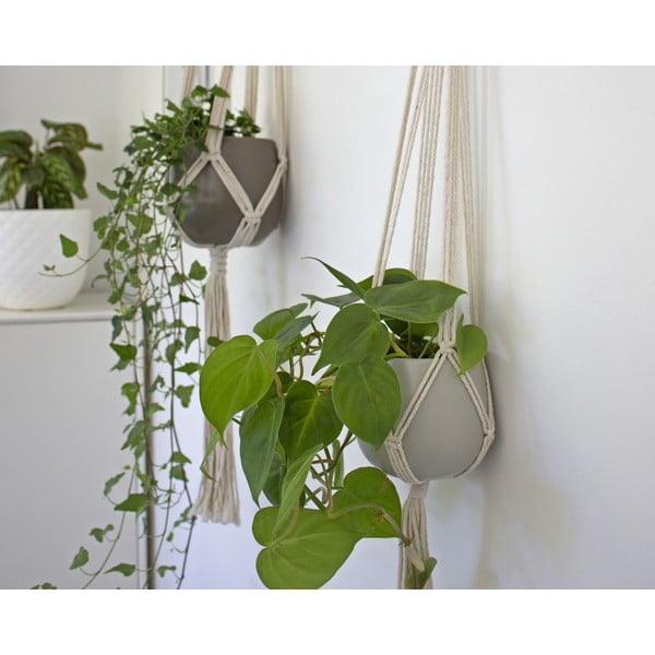 Gancio in stoffa per vaso ø 13 cm (altezza 100 cm) Macramé - Artevasi-image-1