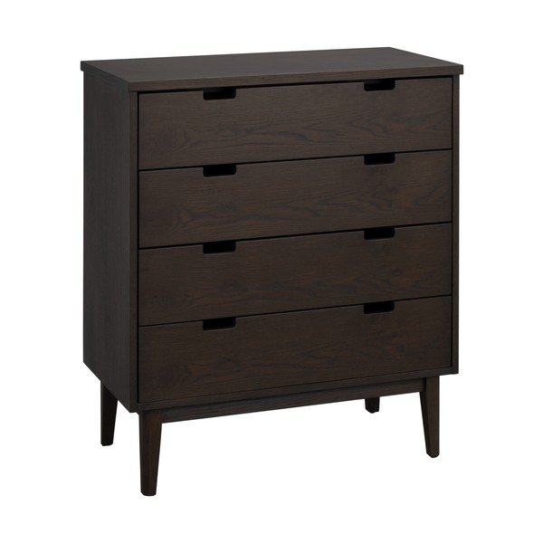 Credenza colore naturale scuro in rovere massiccio 75x85x38 cm Garrison – Rowico