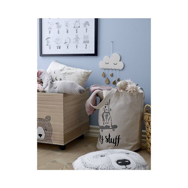 Scatola portaoggetti per bambini in legno su ruote Kesa - Bloomingville Mini-image-2