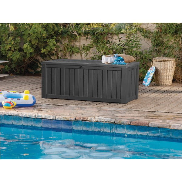 Cassetta di plastica antracite per il giardino Rockwood - Keter-image-3