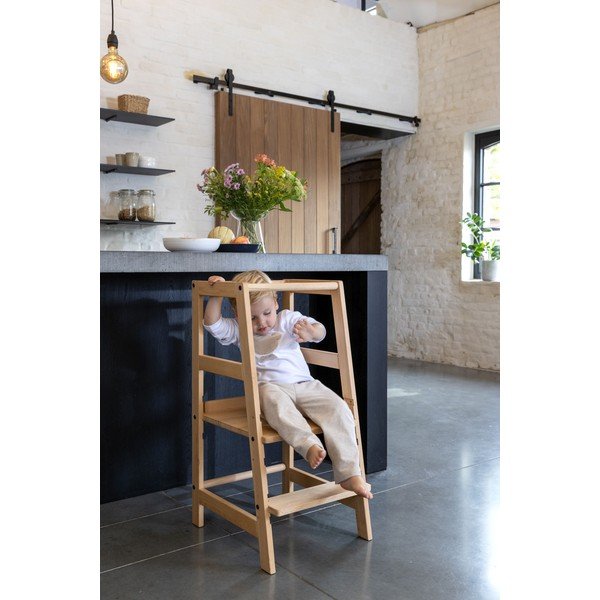 Torre di apprendimento di colore naturale in faggio massiccio Forrest – Vipack-image-1