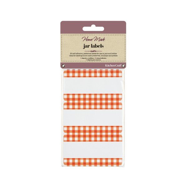 Sada 30 nalepovacích štítků na zavařovačky Kitchen Craft Gingham