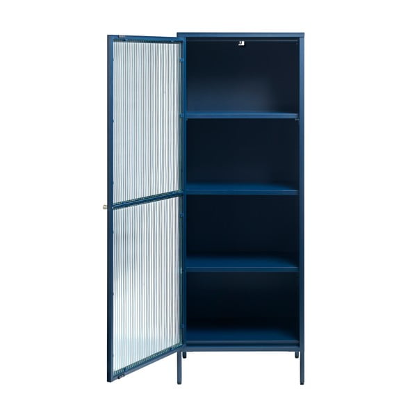 Vetrina in metallo blu Bronco, altezza 160 cm - Unique Furniture-image-2