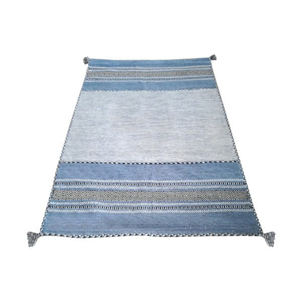 Tappeto in cotone grigio-blu , 60 x 240 cm Antique Kilim - Webtappeti