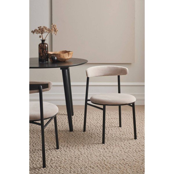 Sedie da pranzo in set beige imbottito 2 pz Doggi – Ellos Home-image-1