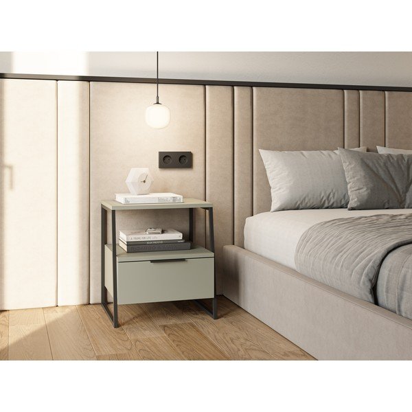 Comodino verde-grigio Velia - Marckeric-image-1