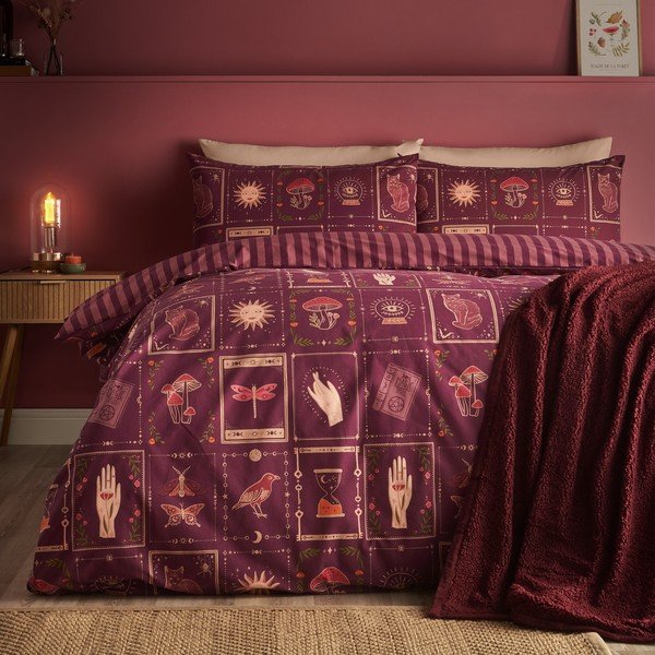 Set copripiumino e federa viola scuro per letto singolo 135x200 cm Enchanted Witchcraft – Catherine Lansfield-image-4