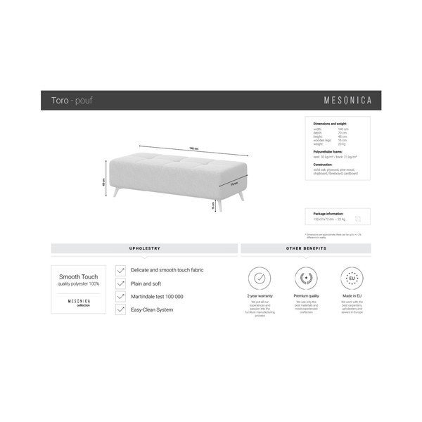 Pouf blu turchese Toro - MESONICA-image-3