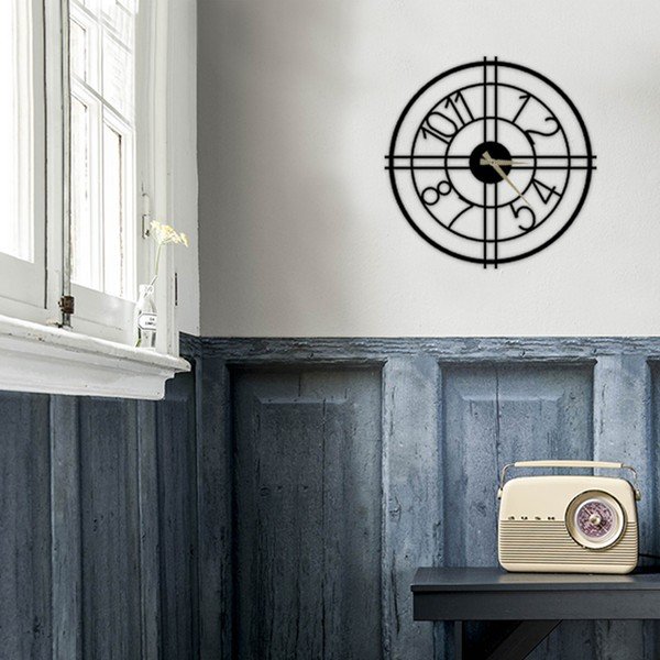 Orologio in metallo Hefaistos, ø 50 cm - Wallity-image-1